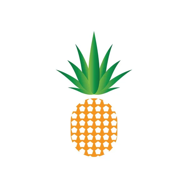 Ananas Logo Vecteur Illustration Fond — Image vectorielle