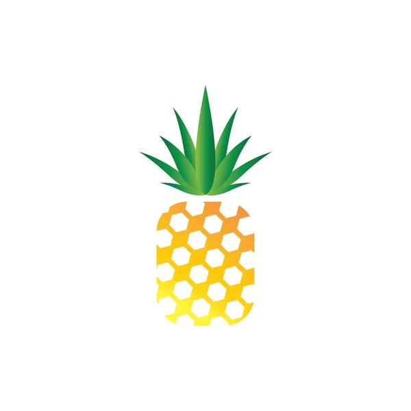 Ananas Logo Wektor Ilustracja Tło — Wektor stockowy