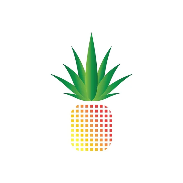 Pineapple Logo Vector Ilustración Fondo — Vector de stock