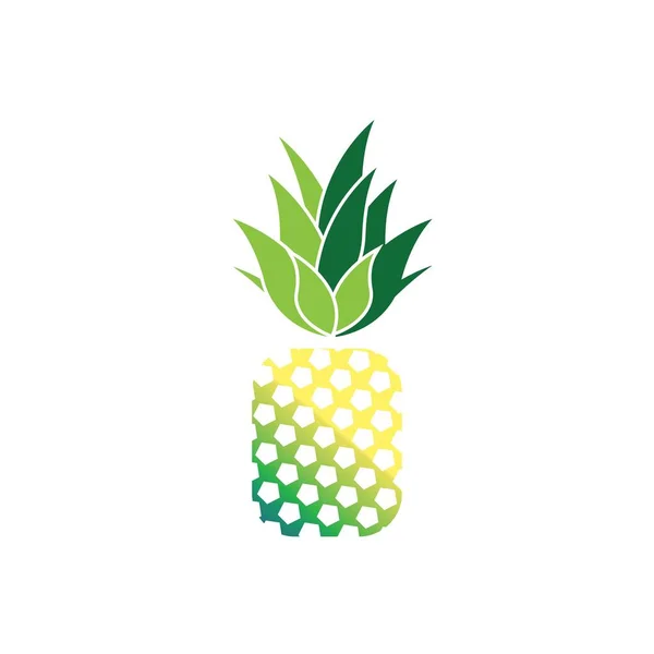 Ananas Logo Vecteur Illustration Fond — Image vectorielle