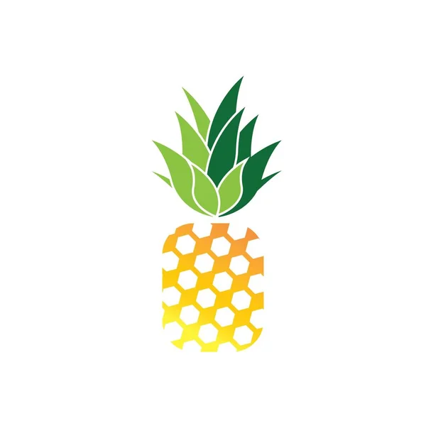 Pineapple Logo Vector Illustration Background — Stock Vector