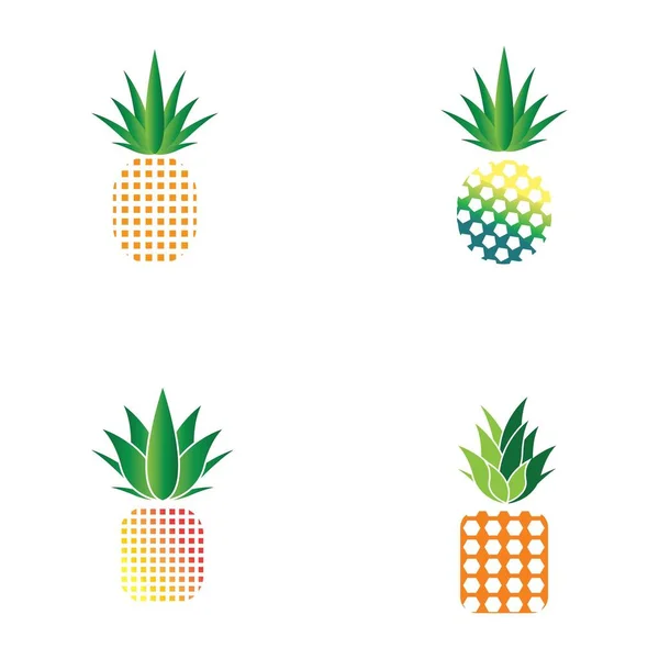 Pineapple Logo Vector Ilustración Fondo — Vector de stock