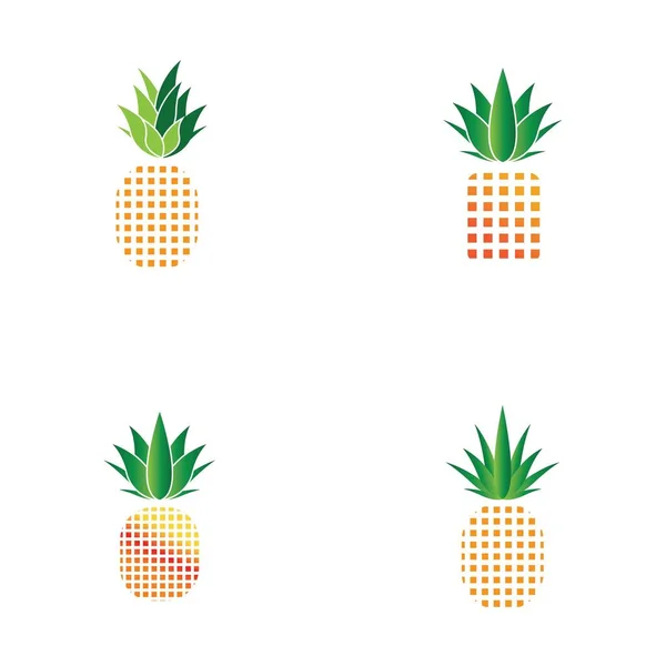 Pineapple Logo Vector Illustration Background — Stock Vector