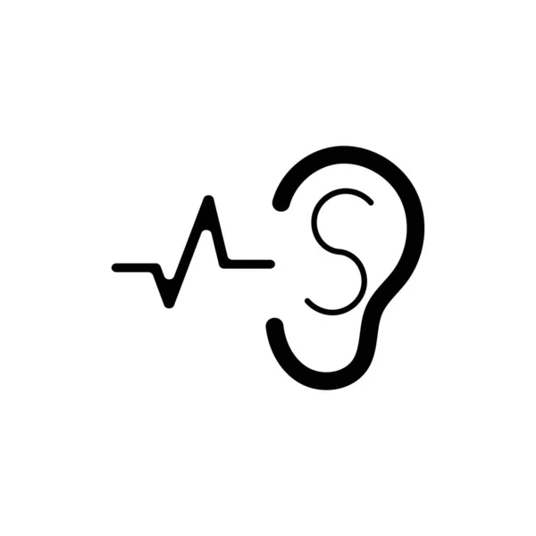 Návrh Vektorové Ikony Loga Pro Slyšení — Stockový vektor