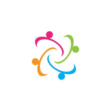 Topluluk, ağ ve sosyal simge tasarım şablonu