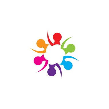 Topluluk, ağ ve sosyal simge tasarım şablonu