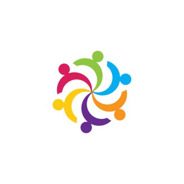 Topluluk, ağ ve sosyal simge tasarım şablonu