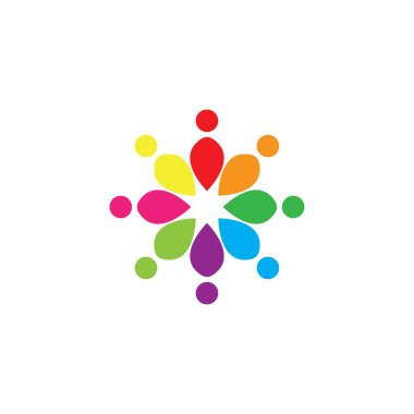 Topluluk, ağ ve sosyal simge tasarım şablonu