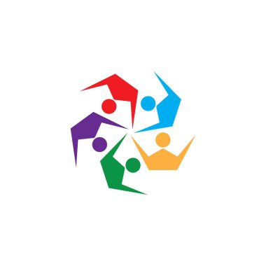 Topluluk, ağ ve sosyal simge tasarım şablonu