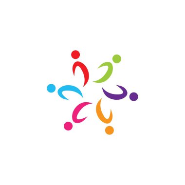 Topluluk, ağ ve sosyal simge tasarım şablonu