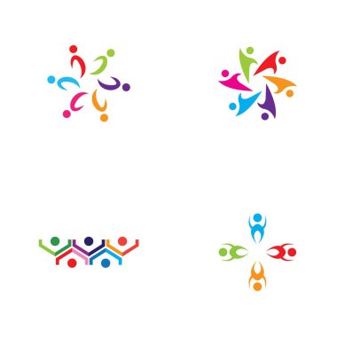 Topluluk, ağ ve sosyal simge tasarım şablonu