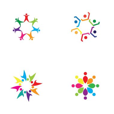 Topluluk, ağ ve sosyal simge tasarım şablonu