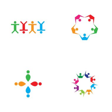 Topluluk, ağ ve sosyal simge tasarım şablonu