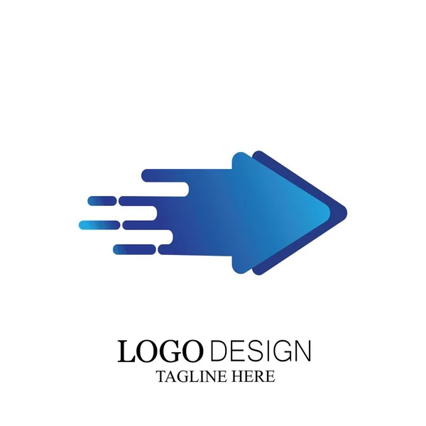 Modèle Vectoriel Logo Flèche Rapide — Image vectorielle