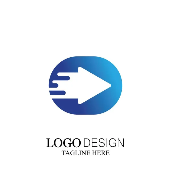hızlı ok logo vektör şablonu