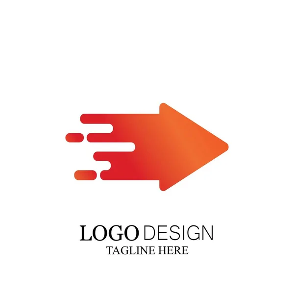 Modèle Vectoriel Logo Flèche Rapide — Image vectorielle