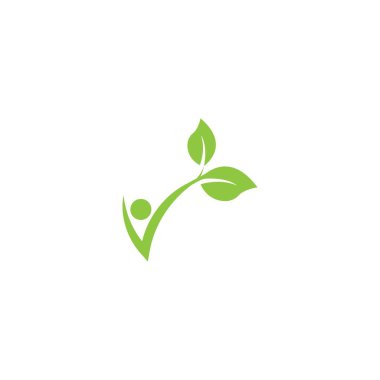İnsan Sağlıklı Yaşam Logosu şablon vektör simgesi