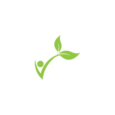 İnsan Sağlıklı Yaşam Logosu şablon vektör simgesi