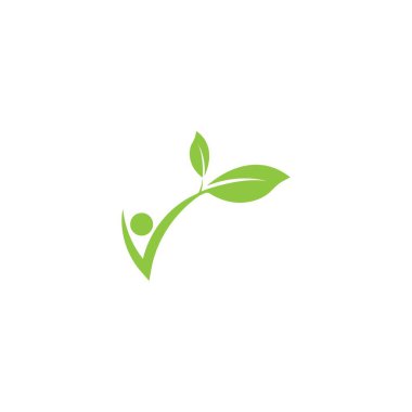 İnsan Sağlıklı Yaşam Logosu şablon vektör simgesi