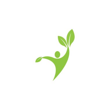 İnsan Sağlıklı Yaşam Logosu şablon vektör simgesi