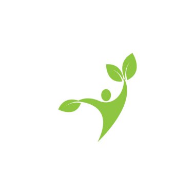 İnsan Sağlıklı Yaşam Logosu şablon vektör simgesi