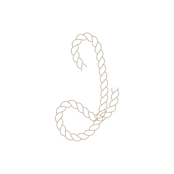 Rope Icon Vector Illustration Template — Stock Vector