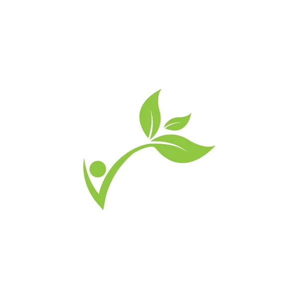 Ludzki Zdrowe Życie Logo Szablon Wektor Ikona — Wektor stockowy