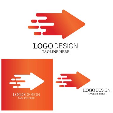 hareket üçgeni oynatma harfi yarım logo tasarımı