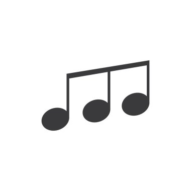 Müzik Notası Simge Vektörü illüstrasyon tasarımı