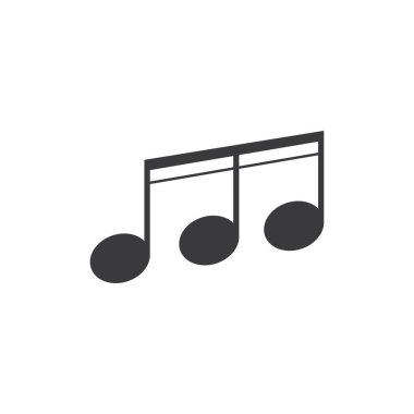 Müzik Notası Simge Vektörü illüstrasyon tasarımı