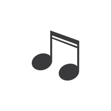 Müzik Notası Simge Vektörü illüstrasyon tasarımı