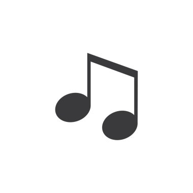 Müzik Notası Simge Vektörü illüstrasyon tasarımı