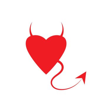 Heart Devil logo vektör şablonu