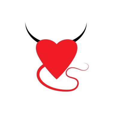 Heart Devil logo vektör şablonu
