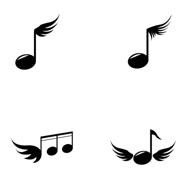 Music Note Icon Vector Illustration Design — Stock Vector