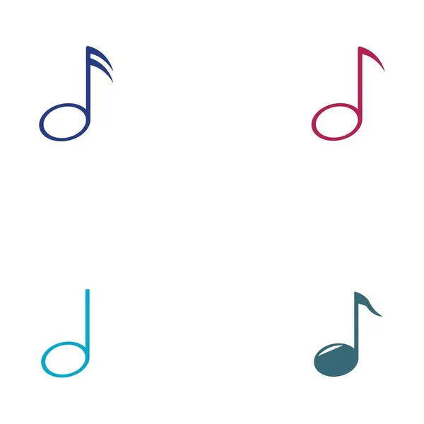 Musiknotiz Icon Vector Illustration Design — Stockvektor