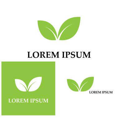 Yeşil ağaç yaprağı ekoloji doğa elementi vektörü logoları