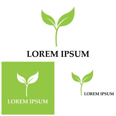 Yeşil ağaç yaprağı ekoloji doğa elementi vektörü logoları