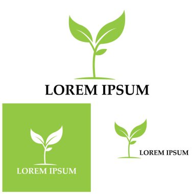 Yeşil ağaç yaprağı ekoloji doğa elementi vektörü logoları