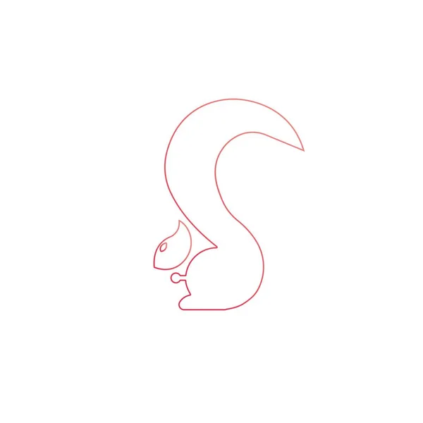 Squirrel Symbol Illustration Vector Icon Background — Stock Vector