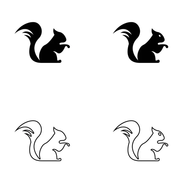 松鼠符号图解矢量图标背景 — 图库矢量图片