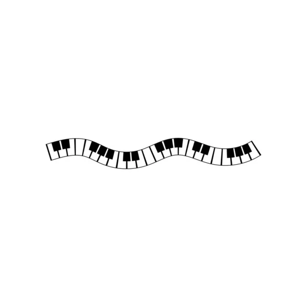 Піаніно Значок Векторний Шаблон — стоковий вектор