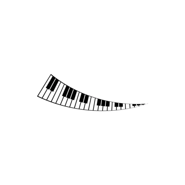 Piano Ikona Wektor Szablon Ilustracja — Wektor stockowy