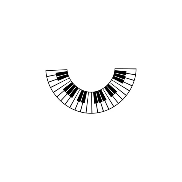 Klaviersymbol Vektor Abbildungsvorlage — Stockvektor