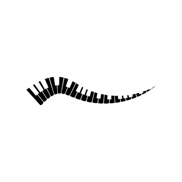 Piano Pictogram Vector Ilustration Sjabloon — Stockvector