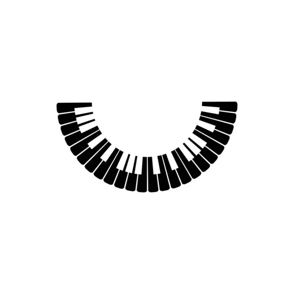 Zongora Ikon Vektor Ilustration Sablon — Stock Vector