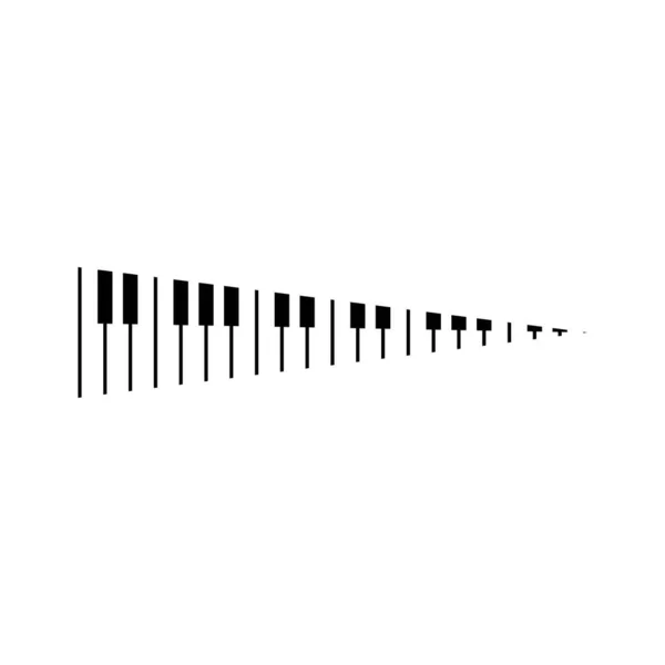 피아노 아이콘 일루미네이션 템플릿 — 스톡 벡터