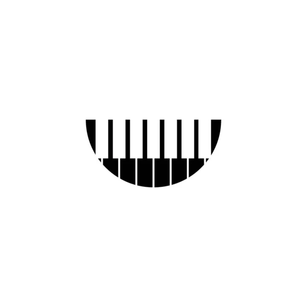 Піаніно Значок Векторний Шаблон — стоковий вектор