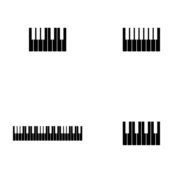 Modello Ilustrazione Vettoriale Icona Pianoforte — Vettoriale Stock