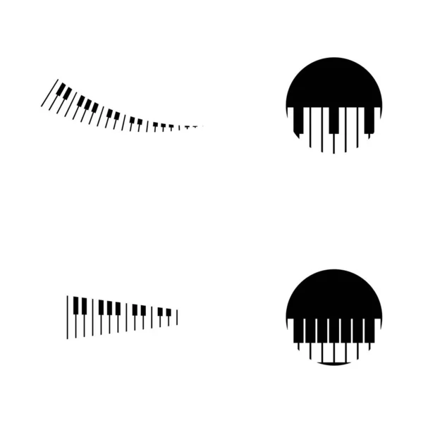 Piano Icon Vector Ilustration Template — Stock Vector